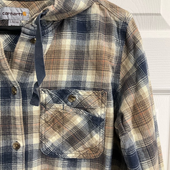 Carhartt Hooded Button Down Flannel Shirt - Picture 3 of 7